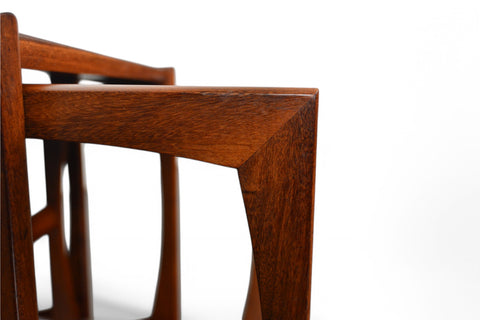 SET OF G PLAN QUADRILLE NESTING TABLES IN TEAK #4 close up
