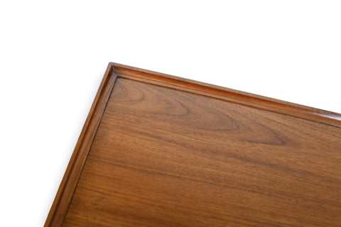 Vintage Arne Hovmand Olsen teak credenza with finished back, 1960s, view 11