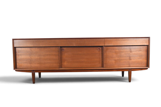 VINTAGE JOHN HERBERT LOW TEAK CREDENZA