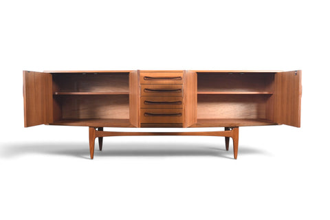 Vintage G Plan Fresco large teak and afromosia credenza by Victor B. Wilkins, 1960s, view 4