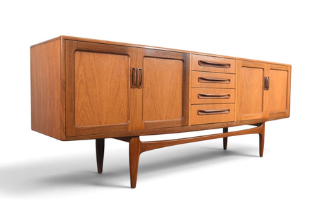 Vintage G Plan Fresco large teak and afromosia credenza by Victor B. Wilkins, 1960s, view 9