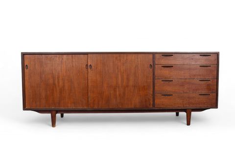 IB KOFOD LARSEN TEAK MID CENTURY CREDENZA FOR BRANDE