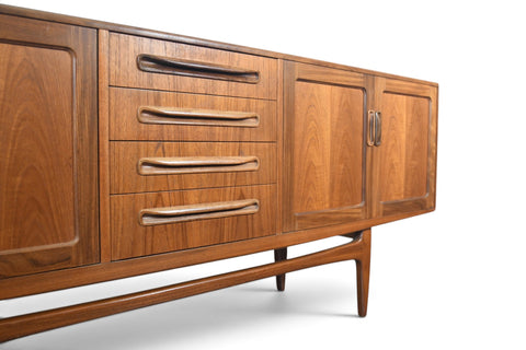 Vintage G Plan Fresco teak and afromosia credenza by Victor B. Wilkins, 1960s, view 8