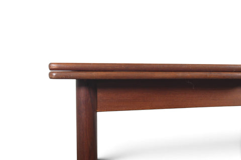 DANISH MODERN DRAW LEAF TEAK DINING TABLE
