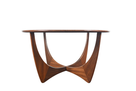 Vintage G Plan Astro round afromosia and glass coffee table by Victor B. Wilkins, 1966, view 4