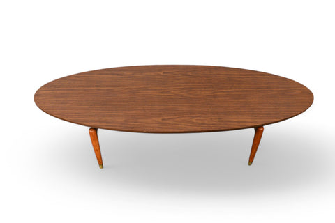 OVAL MID CENTURY COFFEE TABLE