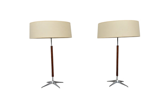 PAIR OF GERALD THURSTON MID CENTURY TABLE LAMPS