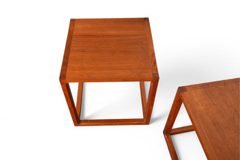 Pair of Kai Kristiansen for Aksel Kjærsgaard Side Tables in Teak