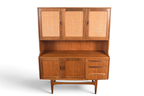 TALL G PLAN FRESCO TEAK + CANE CREDENZA / SIDEBOARD