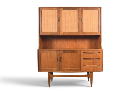 TALL G PLAN FRESCO TEAK + CANE CREDENZA / SIDEBOARD