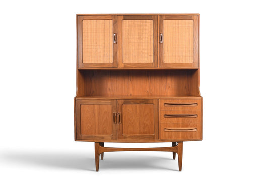 TALL G PLAN FRESCO TEAK + CANE CREDENZA / SIDEBOARD