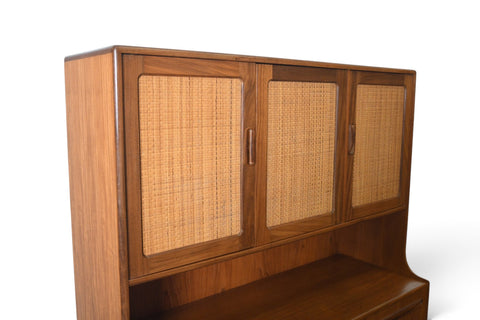 TALL G PLAN FRESCO TEAK + CANE CREDENZA / SIDEBOARD