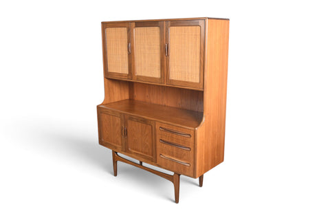 TALL G PLAN FRESCO TEAK + CANE CREDENZA / SIDEBOARD