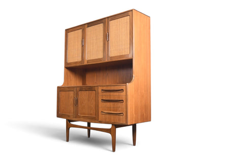 TALL G PLAN FRESCO TEAK + CANE CREDENZA / SIDEBOARD