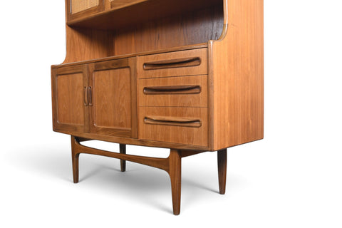 TALL G PLAN FRESCO TEAK + CANE CREDENZA / SIDEBOARD