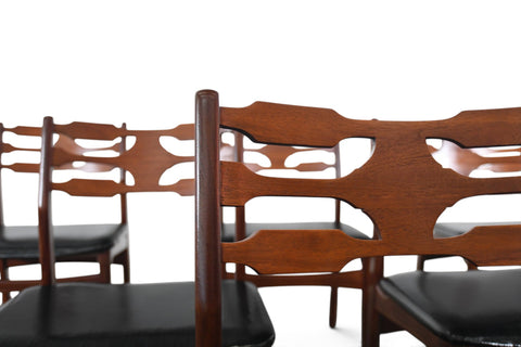 SET OF SIX DANISH MODERN DINING CHAIRS IN TEAK