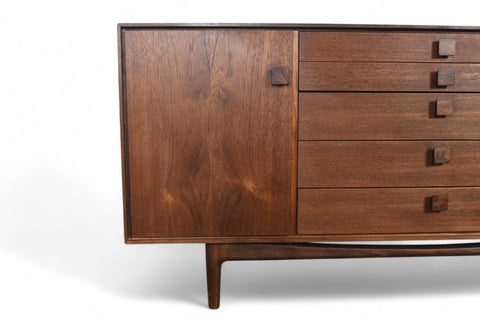 SMALL IB KOFOD LARSEN "DANISH RANGE" CREDENZA IN TEAK + AFROMOSIA