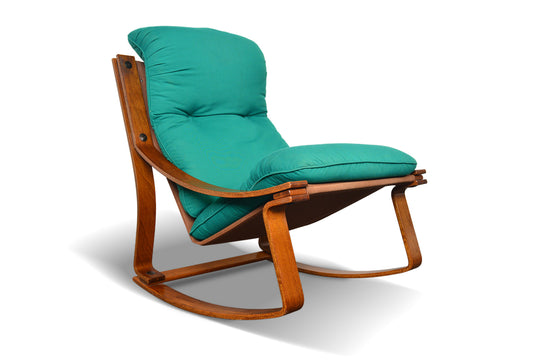 NORWEGIAN MODERN BENTWOOD ROCKING CHAIR