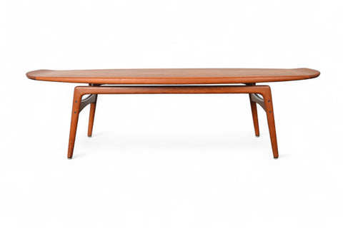 ARNE HOVMAND OLSEN FLOATING SURFBOARD COFFEE TABLE IN TEAK