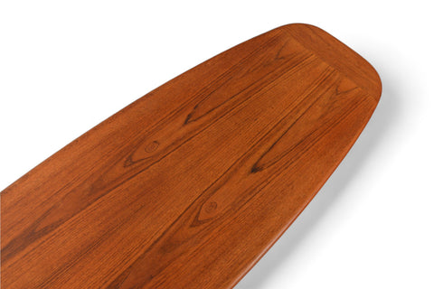 ARNE HOVMAND OLSEN FLOATING SURFBOARD COFFEE TABLE IN TEAK