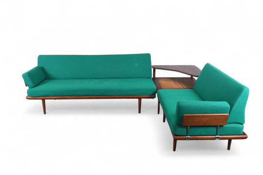 PETER HVIDT "MINERVA" THREE PIECE SECTIONAL SOFA IN TEAK