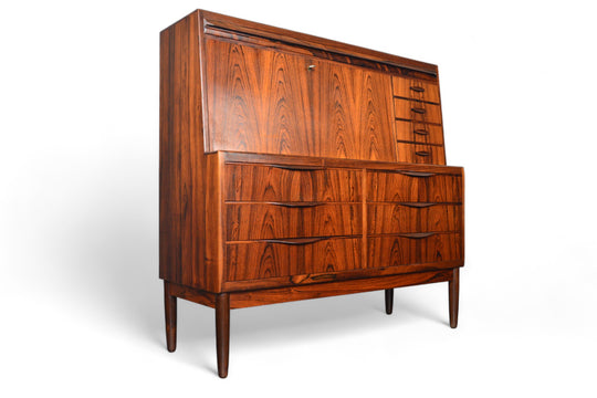 ERLING TORVITS WIDE BRAZILIAN ROSEWOOD SECRETARY DESK