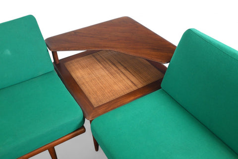 PETER HVIDT "MINERVA" THREE PIECE SECTIONAL SOFA IN TEAK