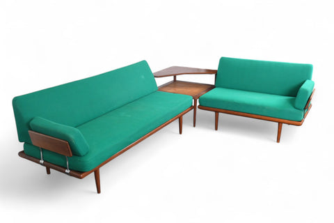 PETER HVIDT "MINERVA" THREE PIECE SECTIONAL SOFA IN TEAK