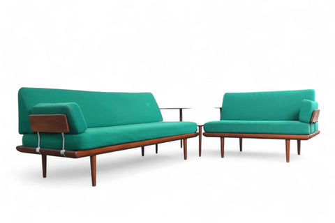 PETER HVIDT "MINERVA" THREE PIECE SECTIONAL SOFA IN TEAK