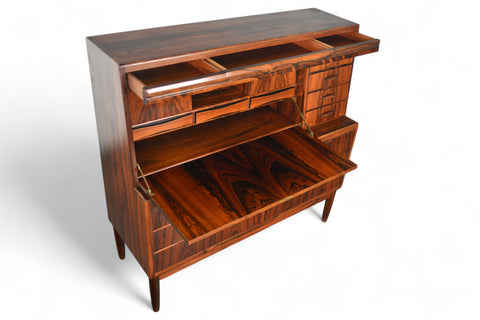 ERLING TORVITS WIDE BRAZILIAN ROSEWOOD SECRETARY DESK
