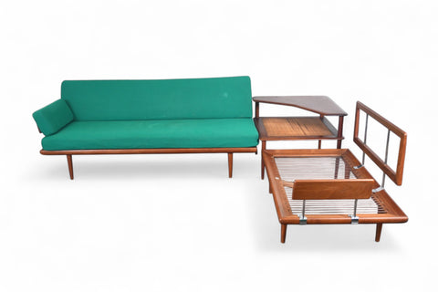 PETER HVIDT "MINERVA" THREE PIECE SECTIONAL SOFA IN TEAK