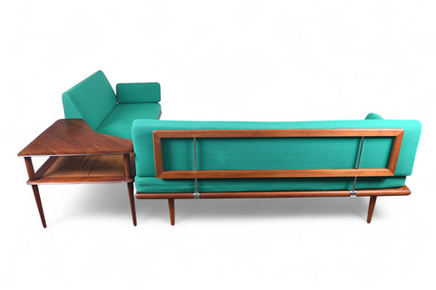 PETER HVIDT "MINERVA" THREE PIECE SECTIONAL SOFA IN TEAK