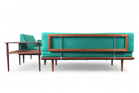 PETER HVIDT "MINERVA" THREE PIECE SECTIONAL SOFA IN TEAK