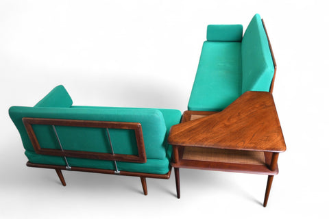 PETER HVIDT "MINERVA" THREE PIECE SECTIONAL SOFA IN TEAK