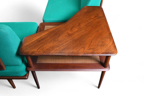 PETER HVIDT "MINERVA" THREE PIECE SECTIONAL SOFA IN TEAK