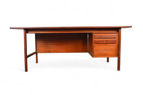 LARGE EXECUTIVE DANISH MODERN DESK IN TEAK