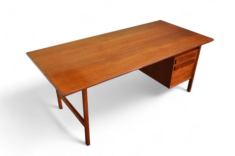 LARGE EXECUTIVE DANISH MODERN DESK IN TEAK