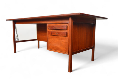 LARGE EXECUTIVE DANISH MODERN DESK IN TEAK