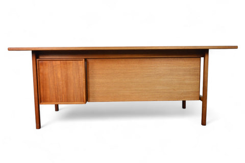 LARGE EXECUTIVE DANISH MODERN DESK IN TEAK