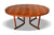 BRAZILIAN ROSEWOOD OVAL TWO LEAF DINING TABLE BY SIBAST