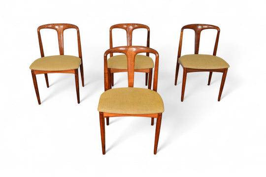 SET OF FOUR "JULIANE" DINING CHAIRS IN ROSEWOOD BY JOHANNES ANDERSEN
