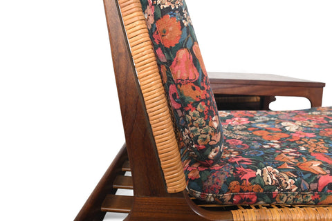 HANS OLSEN "TV 161" MODULAR SOFA IN TEAK + CANE