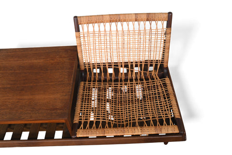 HANS OLSEN "TV 161" MODULAR SOFA IN TEAK + CANE