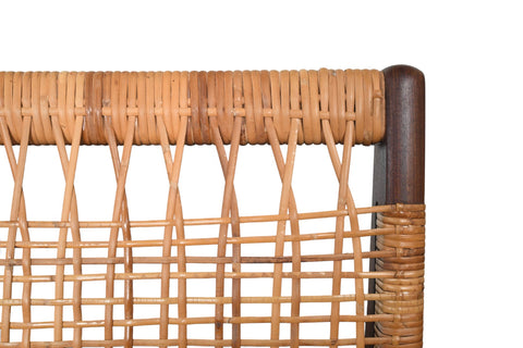 HANS OLSEN "TV 161" MODULAR SOFA IN TEAK + CANE