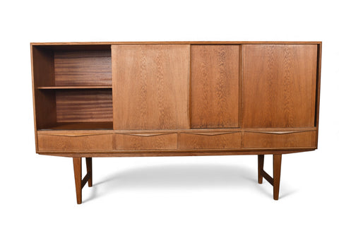 E.W. BACH HIGH SIDEBOARD WITH BAR IN OAK