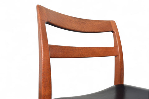 Wooden chair backrest on a white background