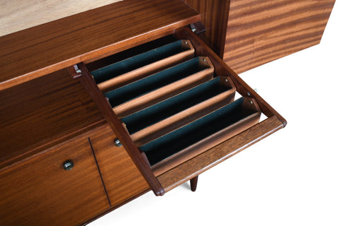 ON LOAN - BEAVER + TAPLEY "MULTI WIDTH" NARROW CUPBOARD IN MAHOGANY