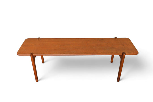 HANS WEGNER SOLID TEAK FLIP TOP COFFEE TABLE