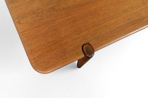HANS WEGNER SOLID TEAK FLIP TOP COFFEE TABLE