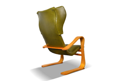 WINGBACK CANTILEVERED LOUNGE CHAIR BY GUSTAV AXEL BERG